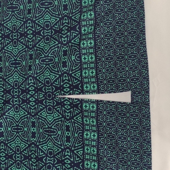 Adorne sleeveless lined midi dress, blue and green, size 6 - Picture 8 of 9